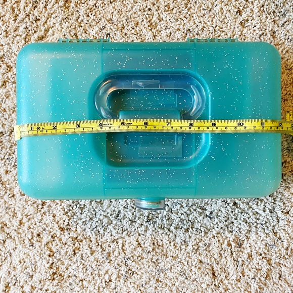 Vintage retro ‘90s Caboodle teal sparkle - Picture 4 of 8